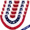 5 Pack 3x6 Feet Large American Flags Patriotic Bunting Stars Stripes 4th of July Pleated Fan USA Flag Banners Red White Blue Decorations for Outdoor Porch,Memorial Day,Independence Day,National Day